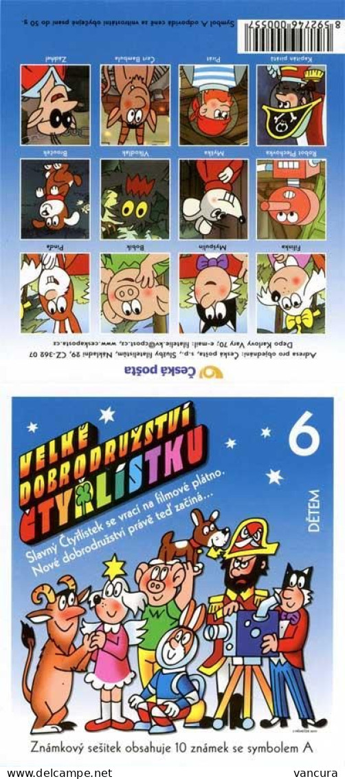 ** Booklet 1030 Czech Republic Ctyrlistek (Four-Leaf Clover) 50 Years 2019 Cat Pig Hare Dog - Neufs
