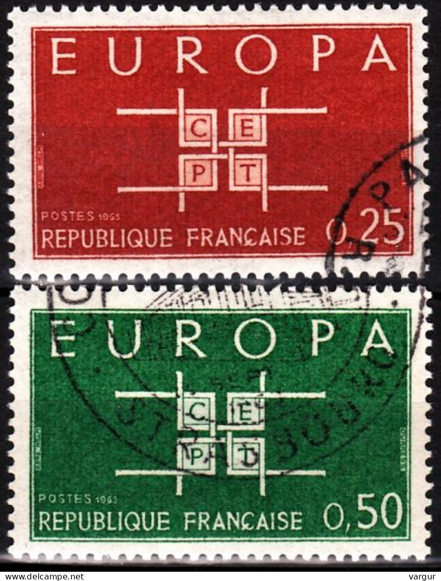 FRANCE 1963 EUROPA. Complete Set, Used / CTO - 1963