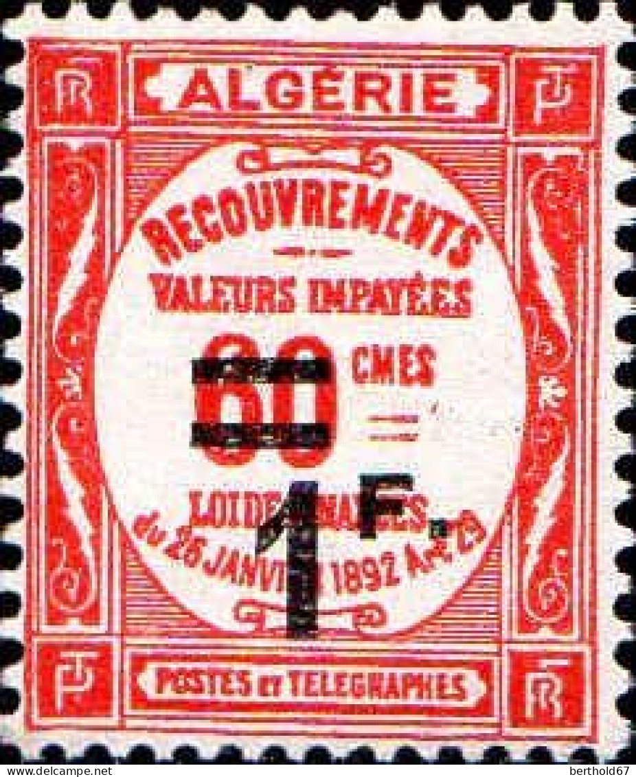 Algérie Taxe N** Yv:23 Mi:23 Recouvrements Valeurs Impayées - Portomarken