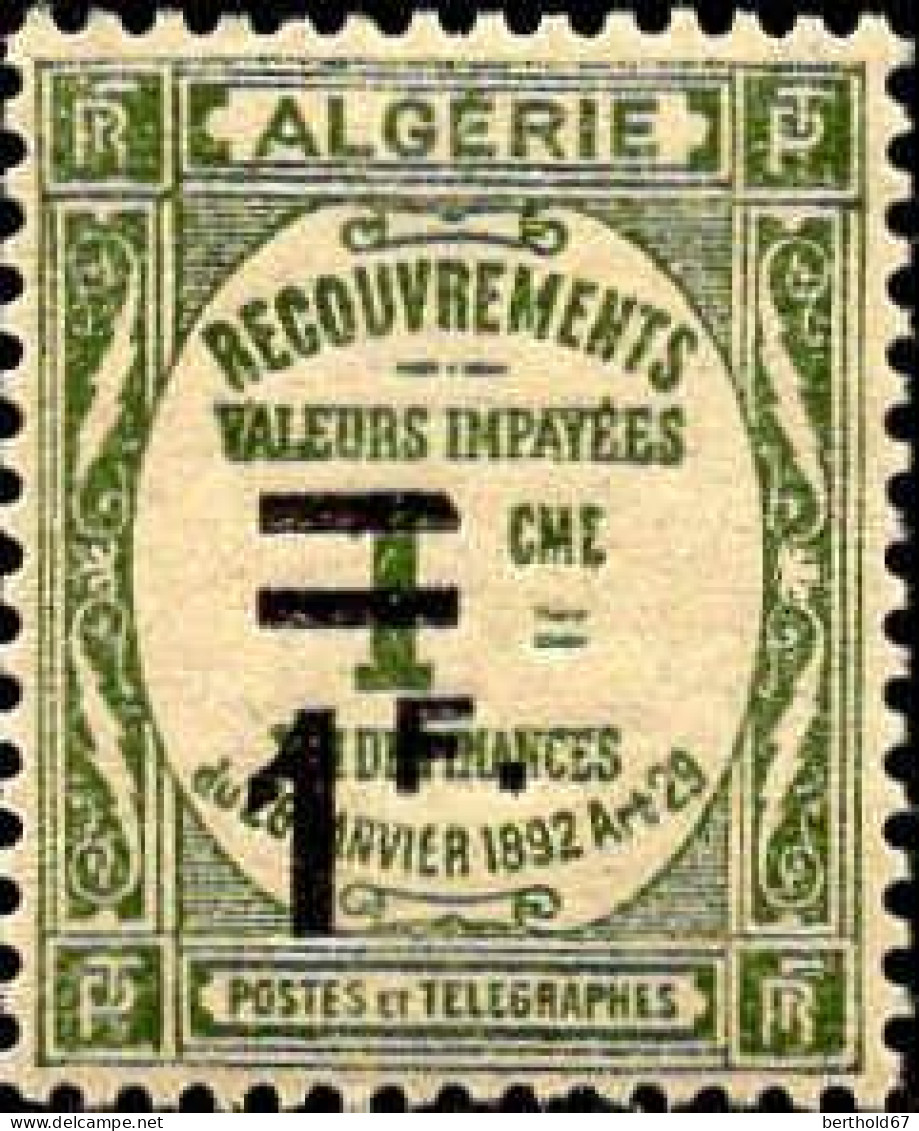 Algérie Taxe N* Yv:22 Mi:22 Recouvrements Valeurs Impayées (sans Gomme) Sur Fragment - Strafport