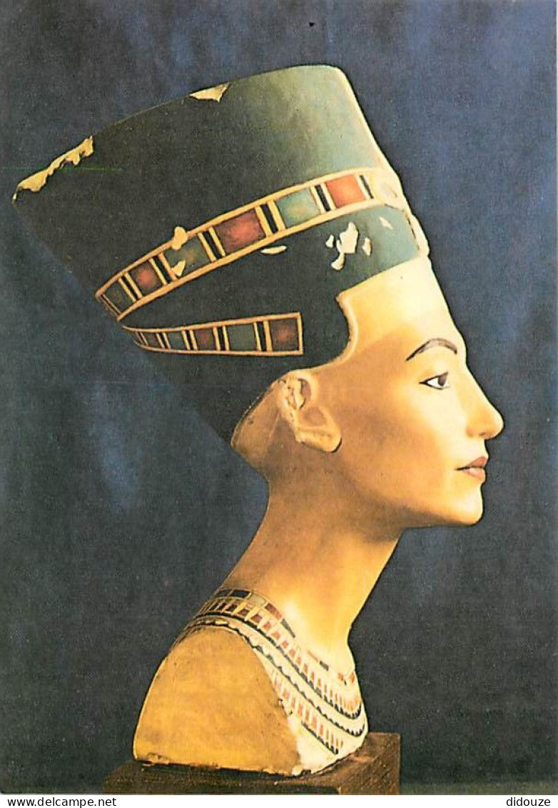 Egypte - Antiquité Egyptienne - Painted Limestone Bust Of Queen Nefertiti - Carte Neuve - CPM - Voir Scans Recto-Verso - Museos