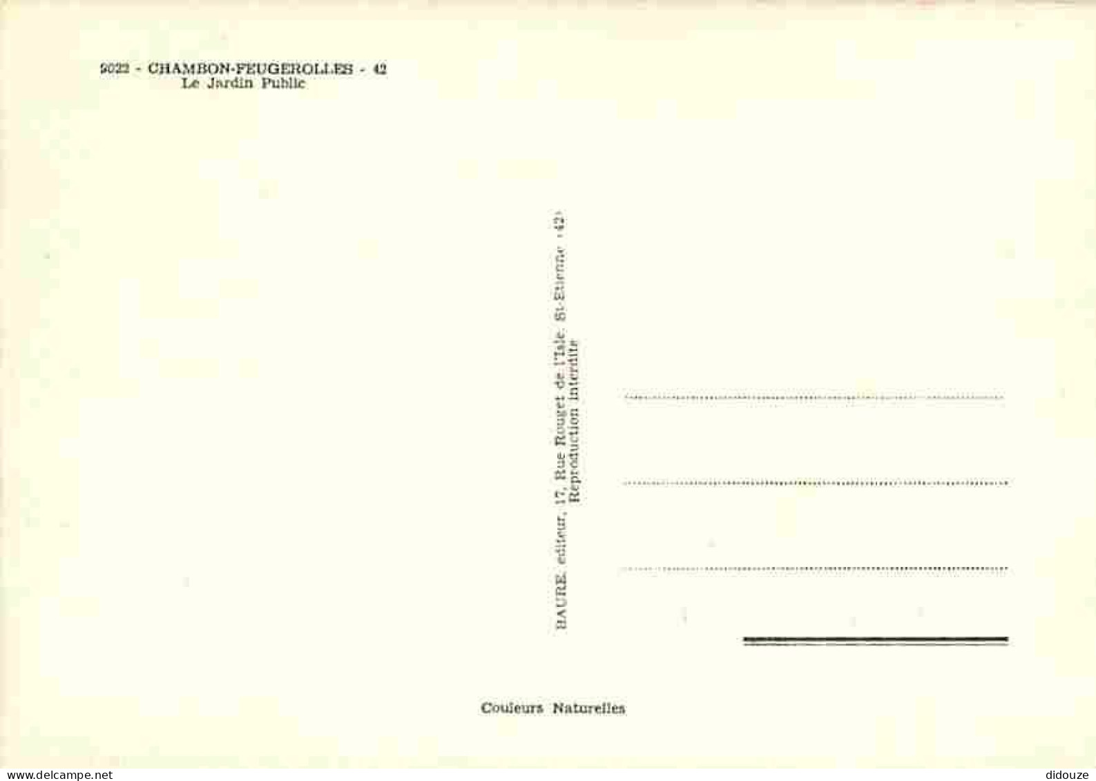 42 - Le Chambon-Feugerolles - Le Jardin Public - Massifs Floraux - Fleurs - Carte Neuve - CPM - Voir Scans Recto-Verso - Le Chambon Feugerolles