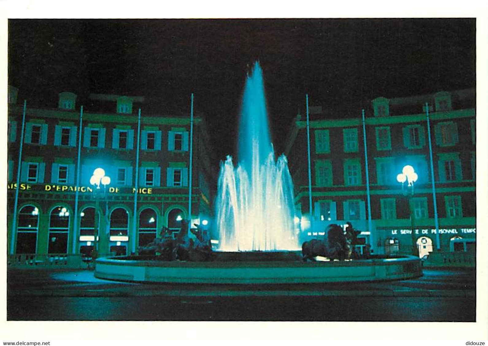06 - Nice - La Place Masséna - La Fontaine - Vue De Nuit - Jets D'eau - CPM - Carte Neuve - Voir Scans Recto-Verso - Places, Squares
