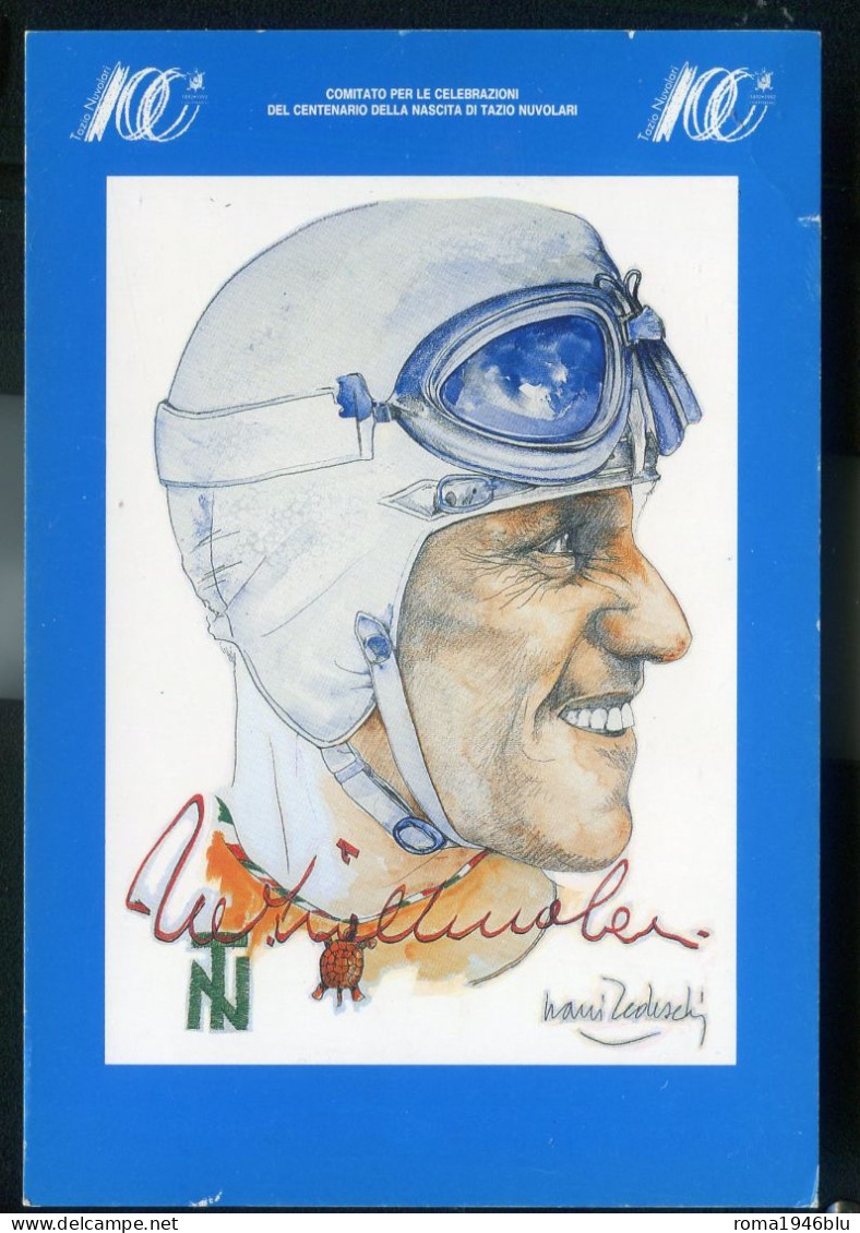 COMITATO PER LE CELEBRAZIONI NASCITA TAZIO NUVOLARI NANI TEDESCI CARTOLINA - Collections & Lots