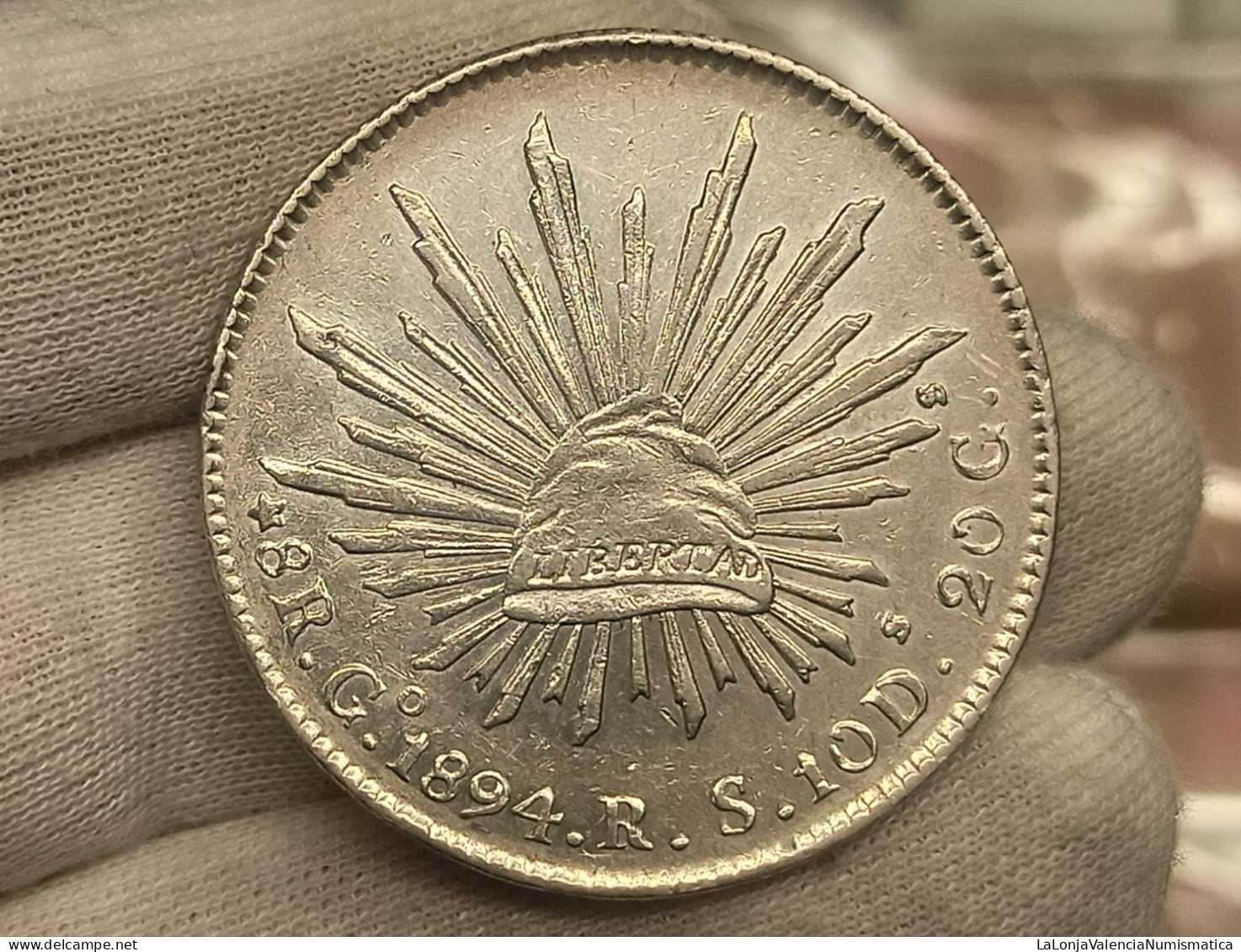 México 8 Reales 1894 G Guanajuato Km 377 Plata - Mexiko