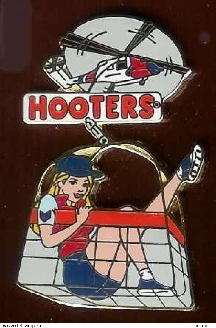 @@ Pin-ups Hélicoptère Garde Côtes HOOTERS USA Double Attaches (5x3.2) Neuf @@hel127 - Pin-ups