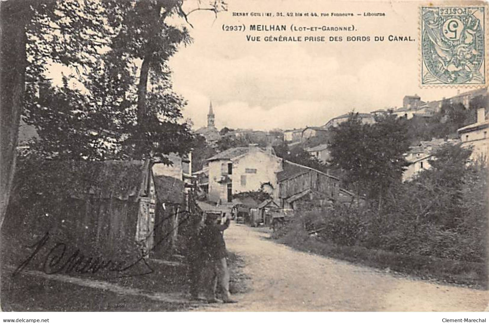 MEILHAN - Vue Générale Prise Des Bords Du Canal - Très Bon état - Meilhan Sur Garonne