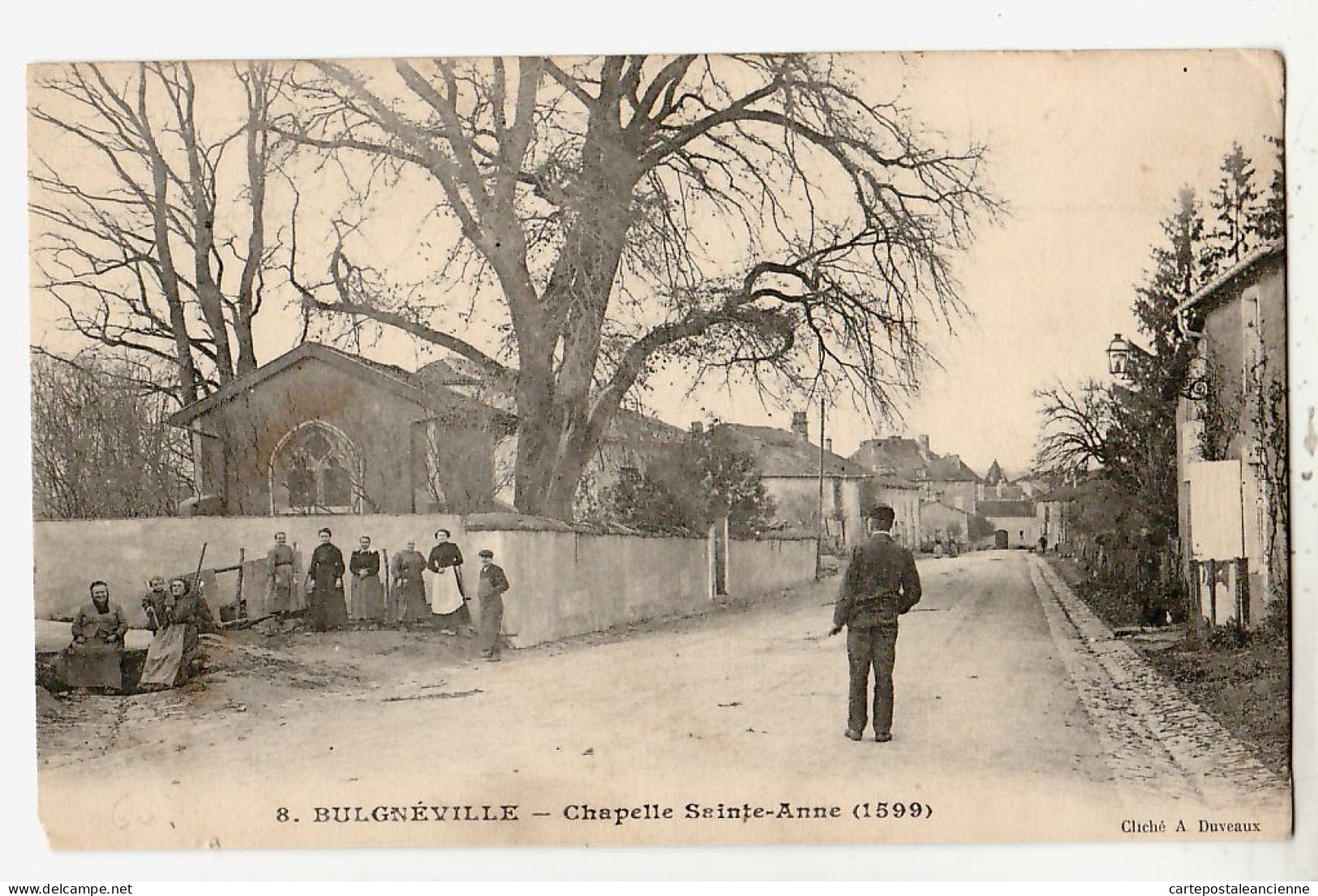 25099 / BULGNEVILLE Vosges CHAPELLE SAINTE Ste ANNE (1599) Animation Villageoise CPA 1915s Cliché DUVEAUX 8 - Bulgneville