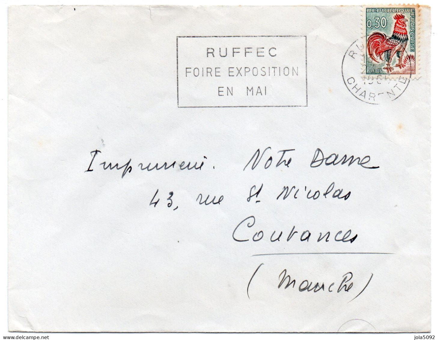 1965 - RUFFEC - Foire Exposition - Temporary Postmarks