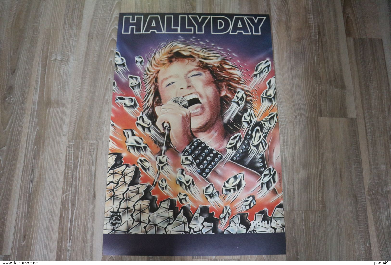 Johnny HALLYDAY / DISQUES PHILIPS 1982" - Affiches