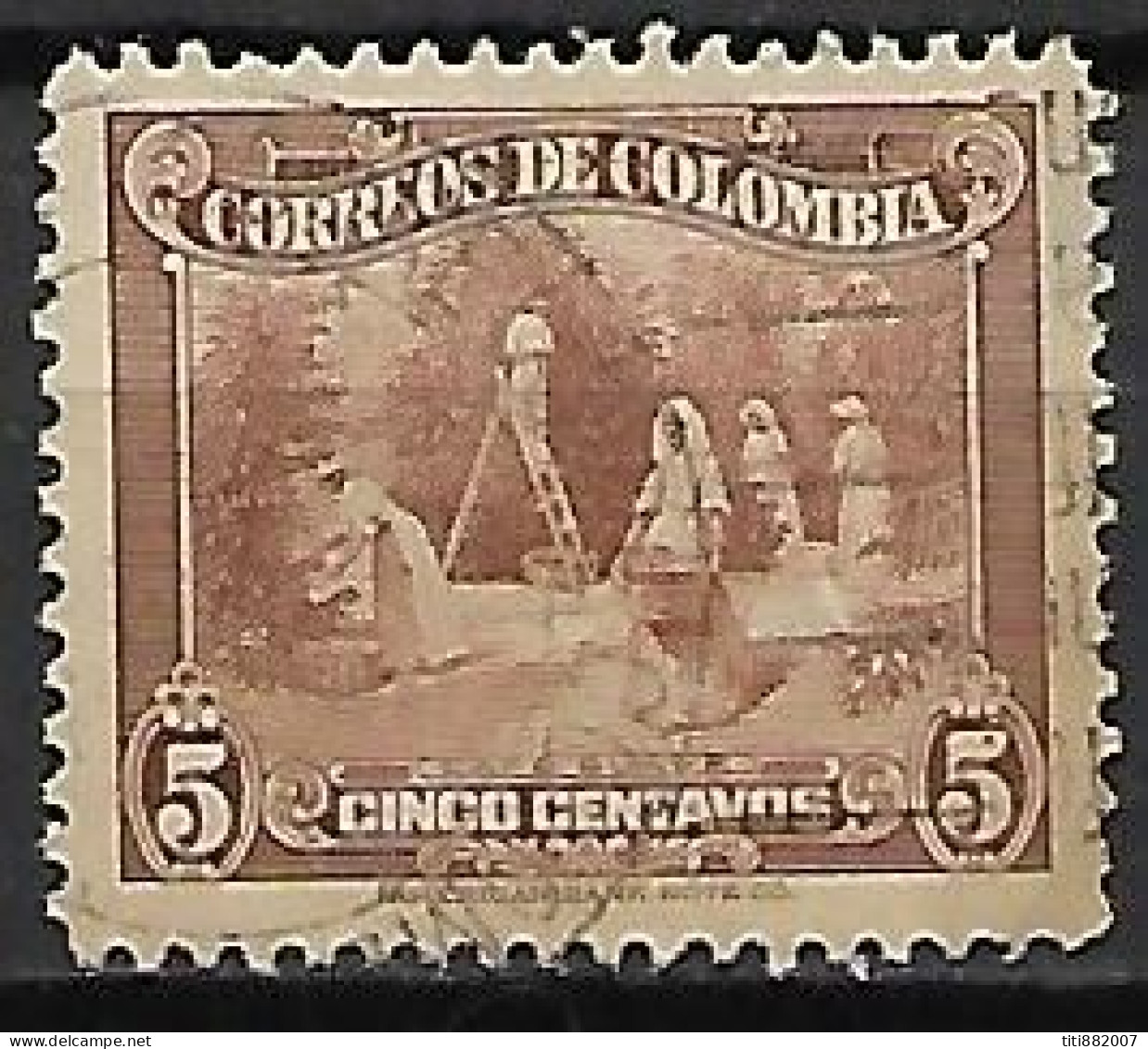 COLOMBIE   -   1934 .  Y&T N° 273 Oblitéré .  Café - Colombia