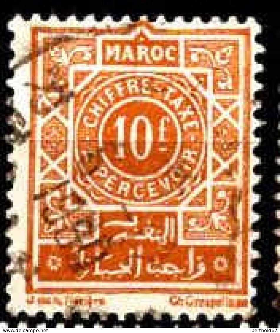 Maroc (Prot.Fr) Taxe Obl Yv:52 Mi:27 Chiffre-Taxe A Percevoir (cachet Rond) - Timbres-taxe