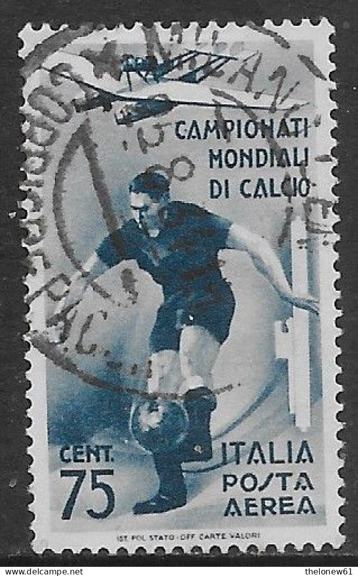 Italia Italy 1934 Regno Mondiale Di Calcio Aerea C75 Sa N.A70 US - Correo Aéreo