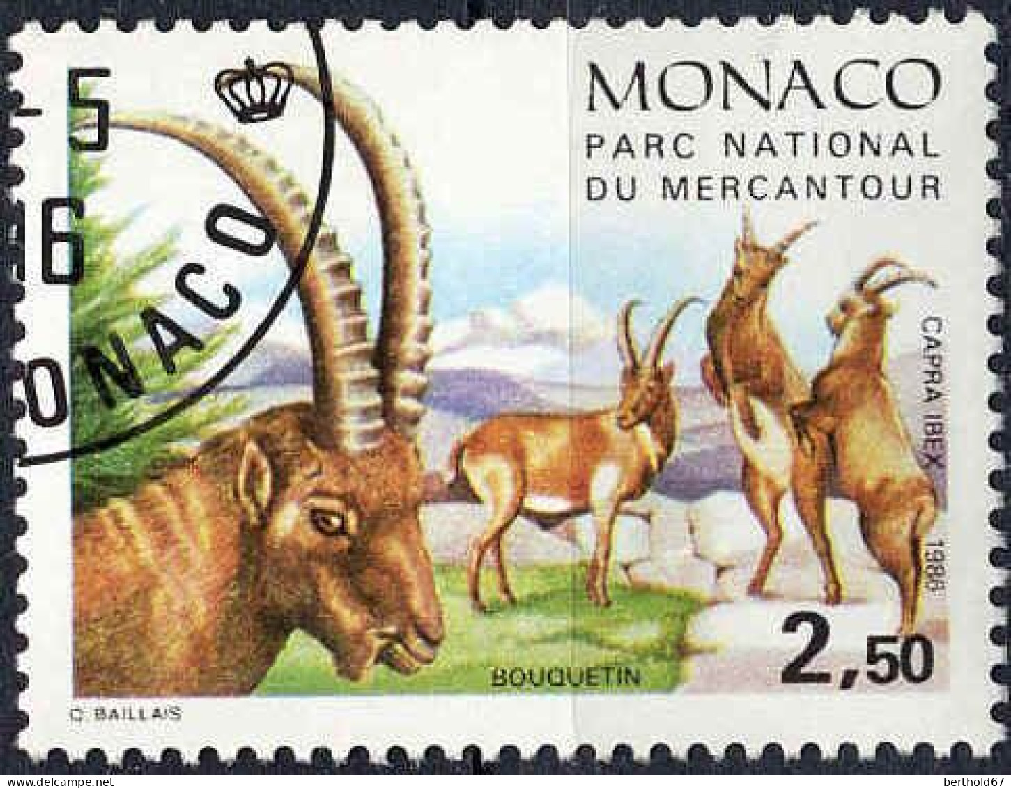 Monaco Poste Obl Yv:1522/1527  Animaux Du Parc National Mercantour (TB Cachet Rond) - Oblitérés