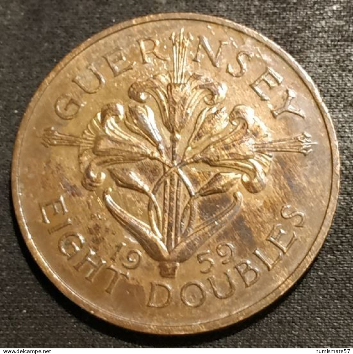Pas Courant - GUERNESEY - 8 DOUBLES 1959 - KM 16 - GUERNSEY - Guernesey