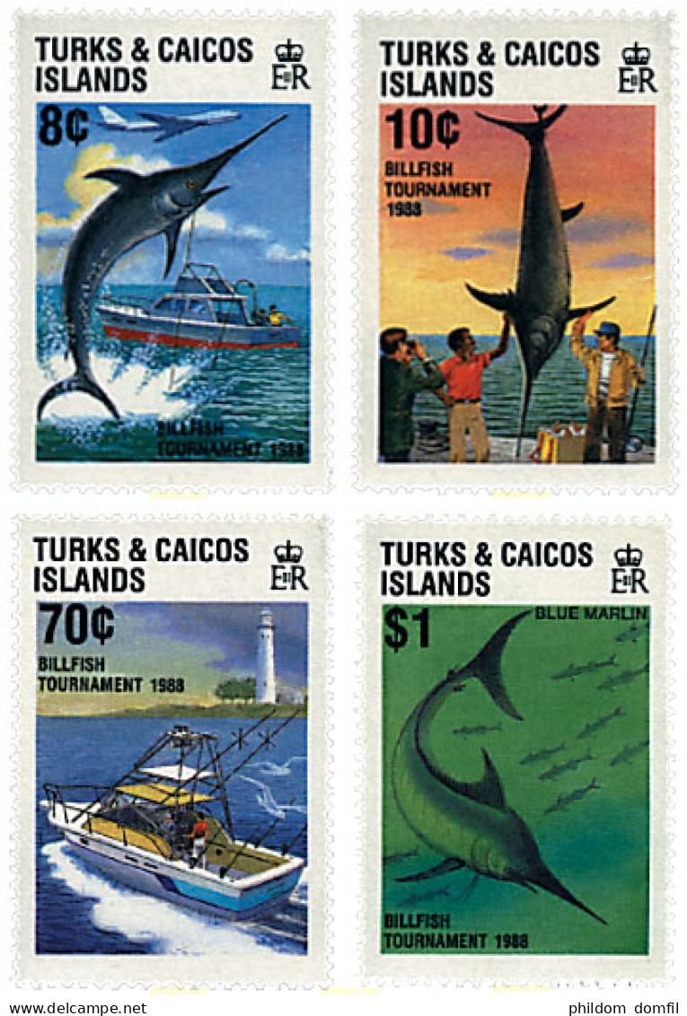 726981 HINGED TURKS Y CAICOS 1988 TORNEO DE PESCA DEPORTIVA - Turks & Caicos