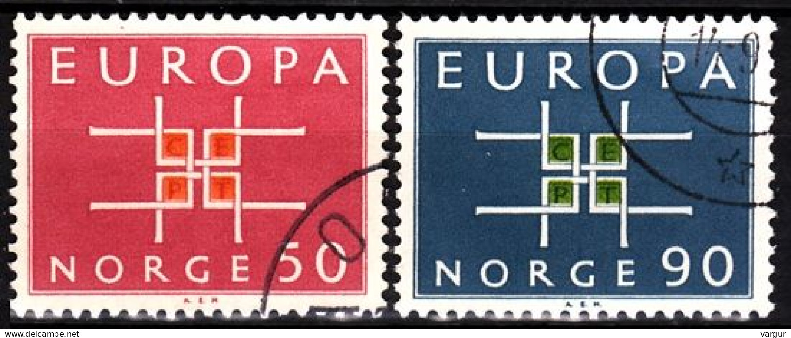 NORWAY 1963 EUROPA. Complete Set, Used - 1963