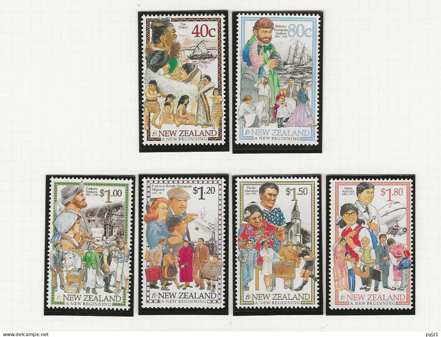 1998 MNH New Zealand Mi 1659-64 Postfris** - Unused Stamps