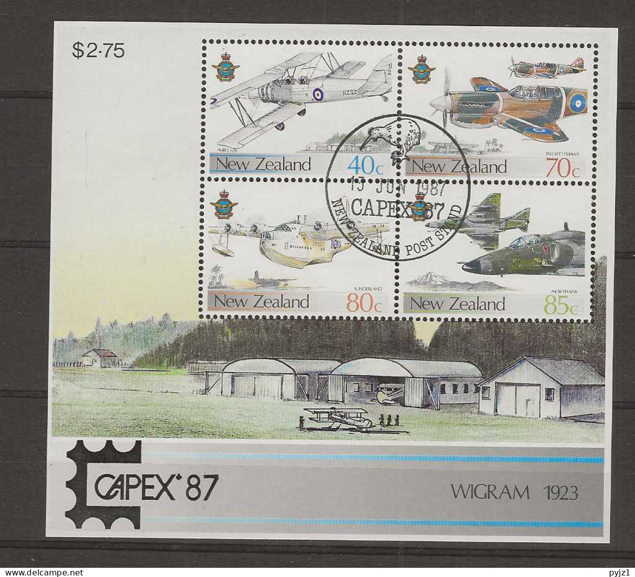 1987 USED New Zealand Mi Block 10-I Capex - Gebraucht