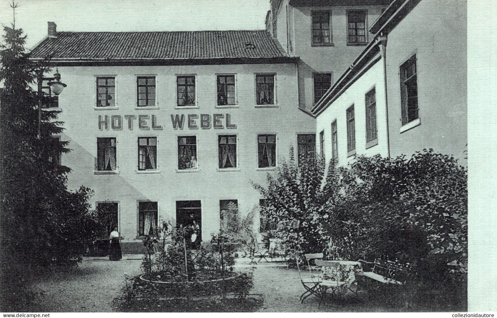 HONNEF - RHEIN - HOTEL WEBEL - FAMILIEN-PENSION - ANIMATA - CARTOLINA FP NON UTILIZZATA - Bad Honnef