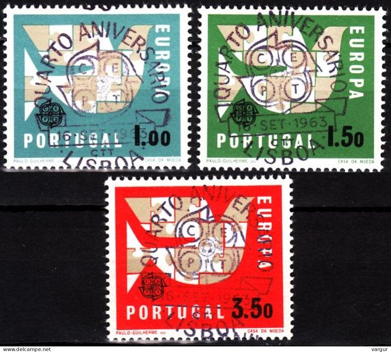 PORTUGAL 1963 EUROPA. Complete Set, Used / CTO - 1963