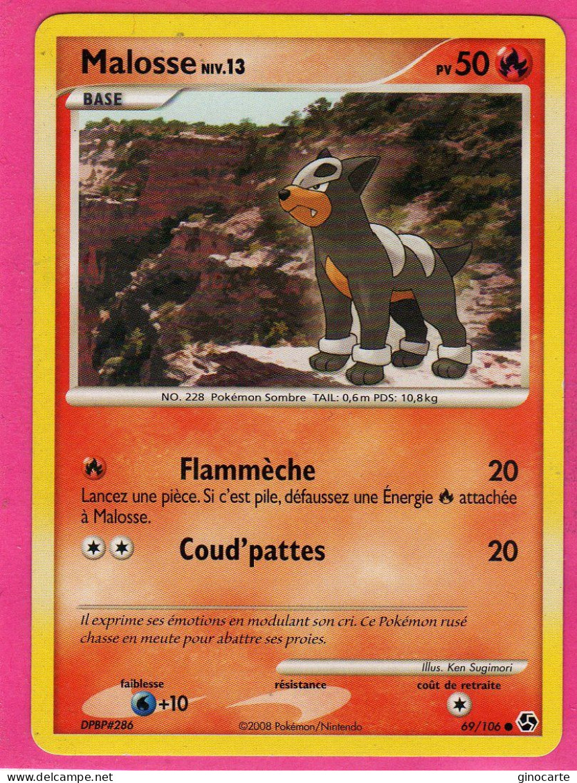 Carte Pokemon 2008 Diamant Et Perle Duel Au Sommet 69/106 Malosse 50pv Neuve - Diamond & Pearl 