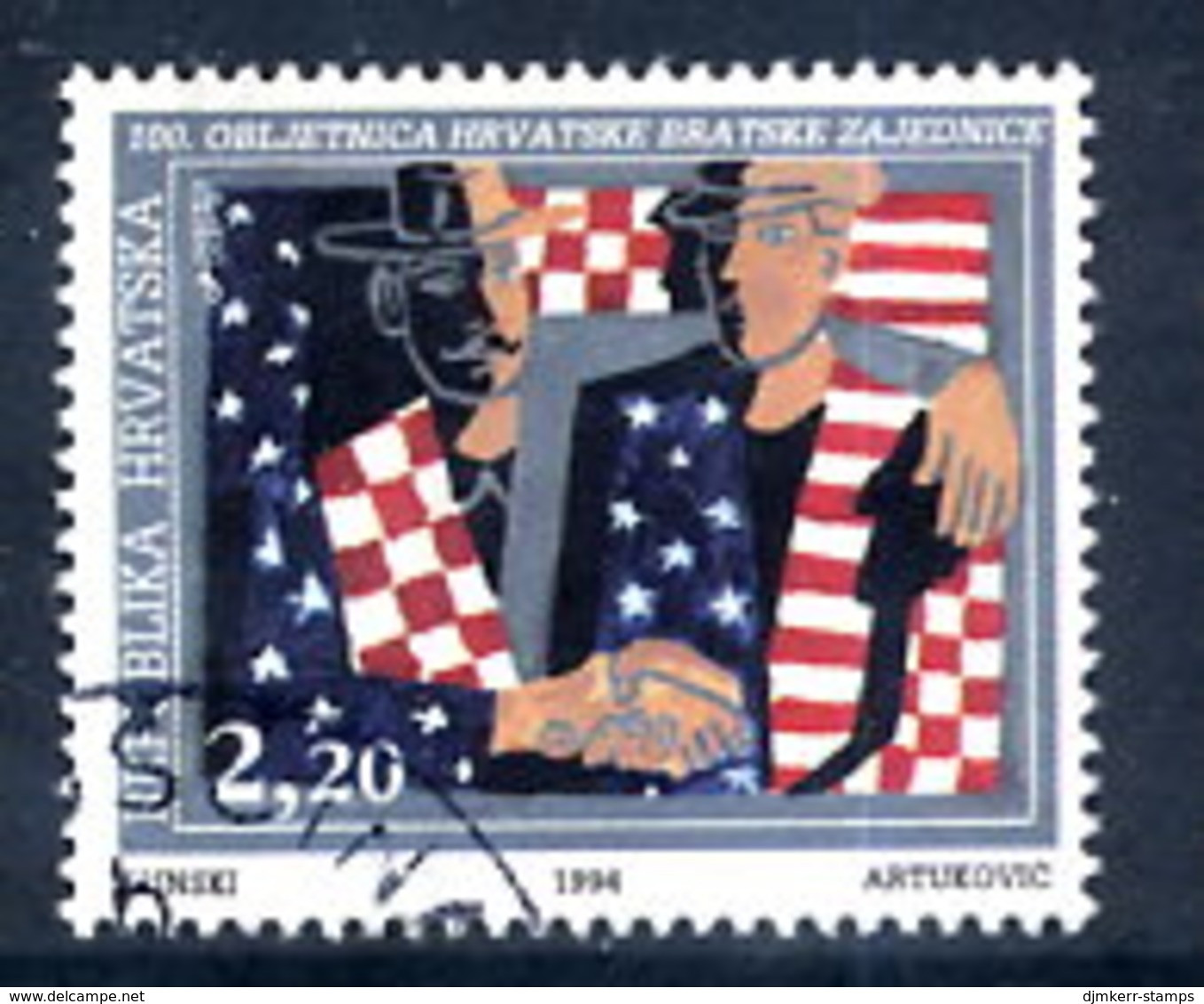 CROATIA 1994 Croatian Fraternal Union In USA Used.  Michel 289 - Croatia