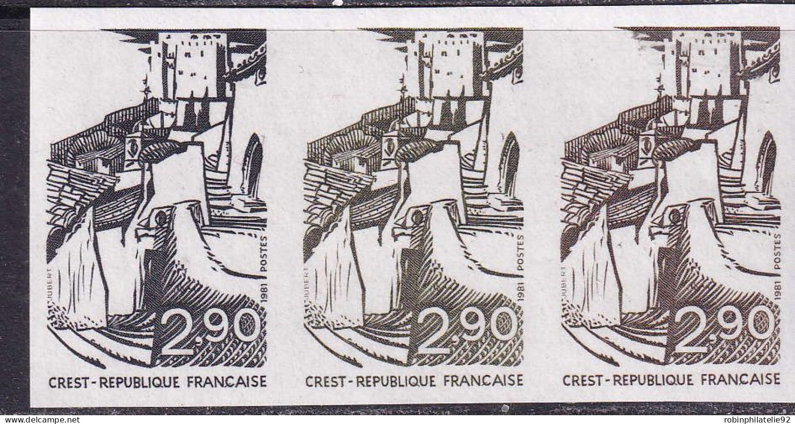 France Essais De Couleur N°2163 Crest Bande De 3 Essais Qualité:** - Other & Unclassified
