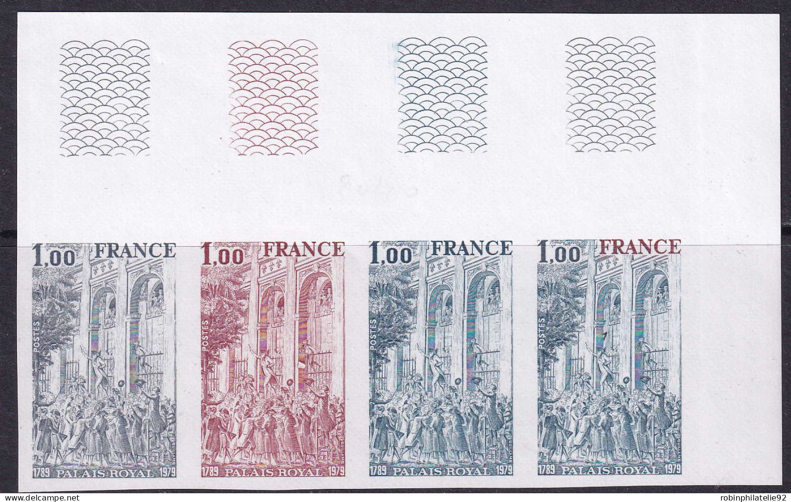 France Essais De Couleur N°2049 Palais Royal Bande De 4 Cdf Qualité:** - Otros & Sin Clasificación