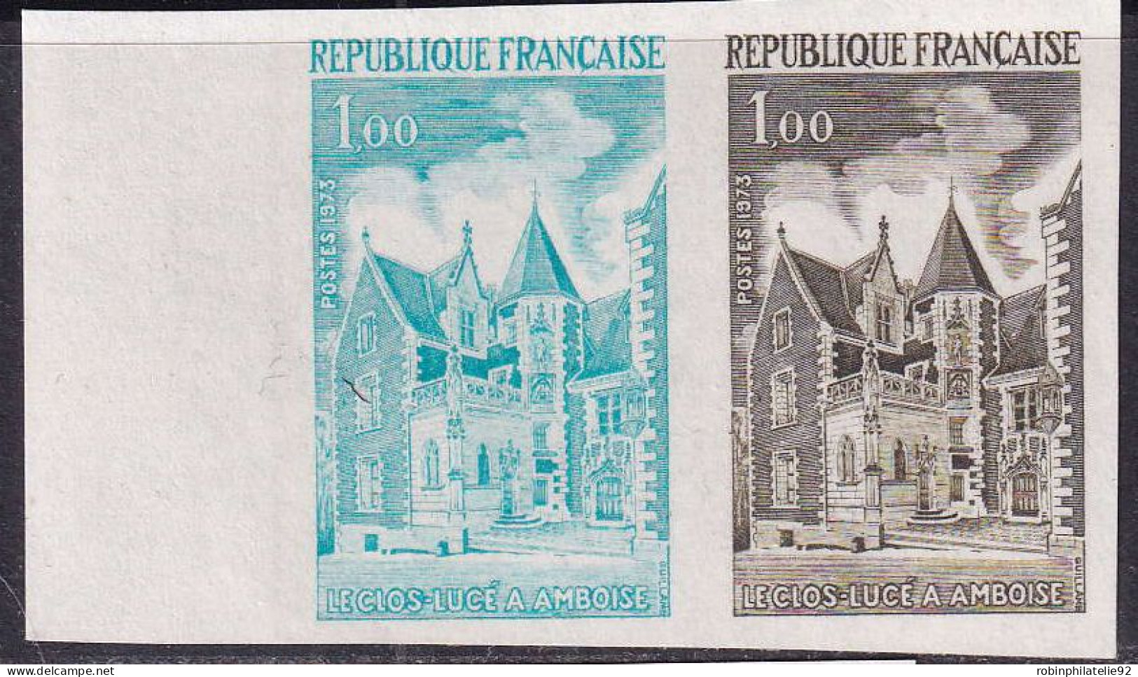 France Essais De Couleur N°1759 Le Clos-Lucé Paire Bdf Qualité:** - Andere & Zonder Classificatie