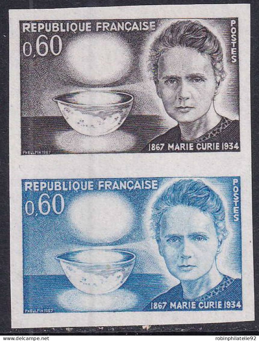 France Essais De Couleur N°1533 60c Marie Curie Paire Qualité:** - Andere & Zonder Classificatie