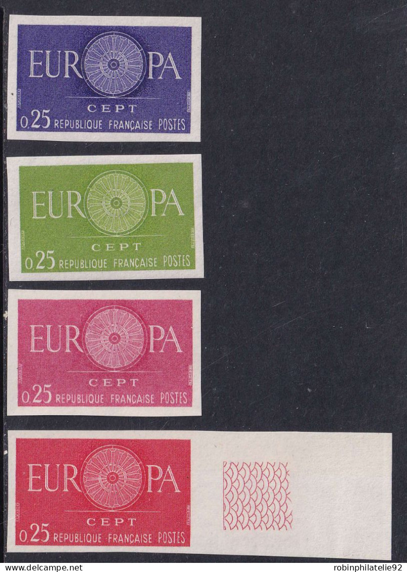 France Essais De Couleur N°1266 Europa 1960 4 Essais Qualité:** - Altri & Non Classificati