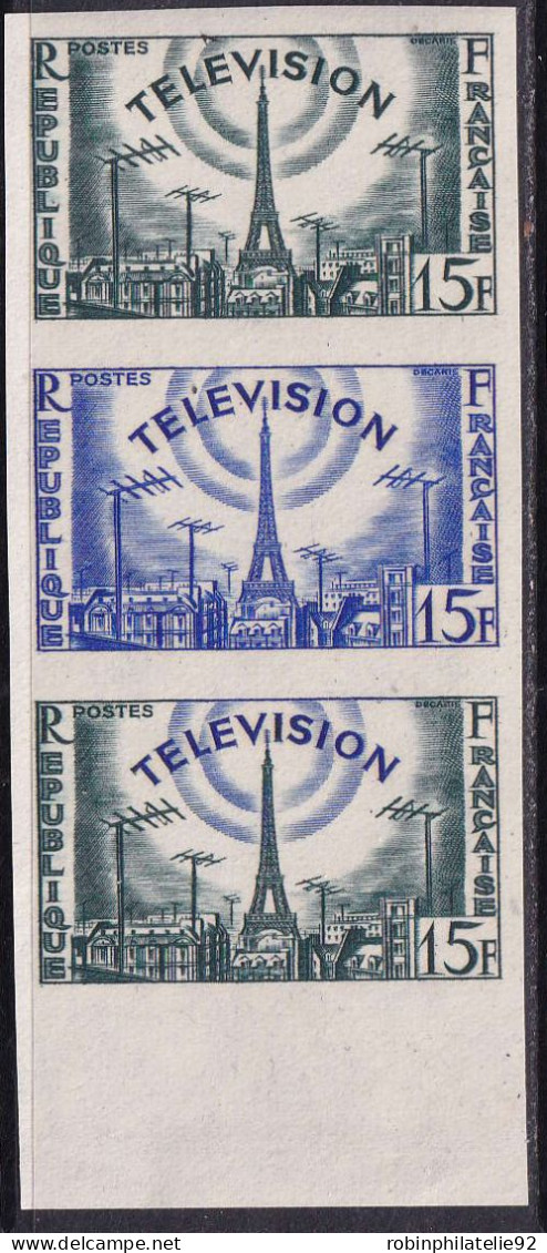 France Essais De Couleur N°1022 15f  Télévision Bande De 3 Essais Qualité:** - Other & Unclassified