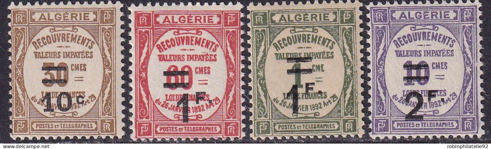 Algérie Taxes N°21/24 4 Valeurs Qualité:** - Altri & Non Classificati