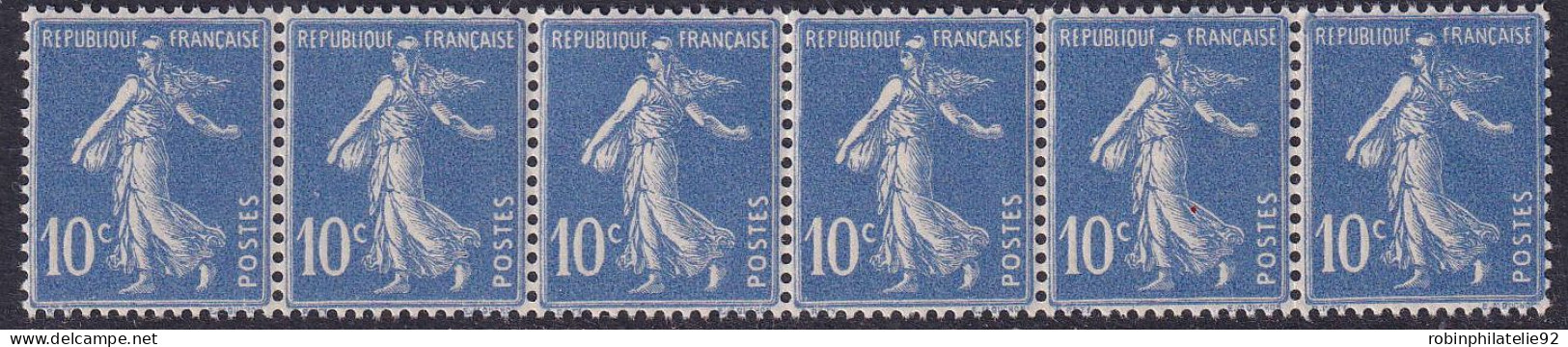 France Roulettes N°31 10c Semeuse Outremer Bande Horizontale De 6 Qualité:** - Francobolli In Bobina