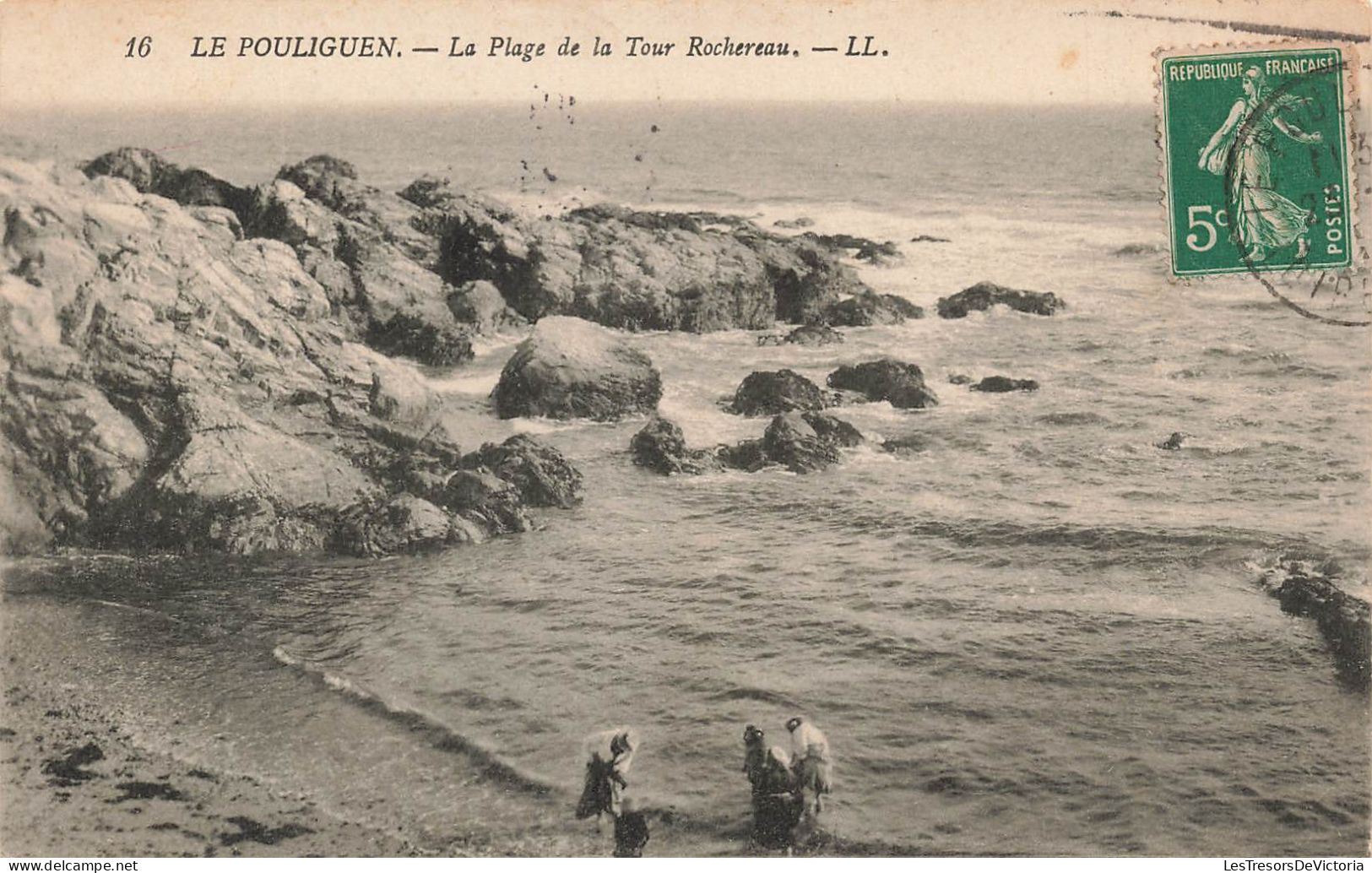 FRANCE - Le Pouliguen - La Plage De La Tour Rochereau - LL - Carte Postale Ancienne - Le Pouliguen