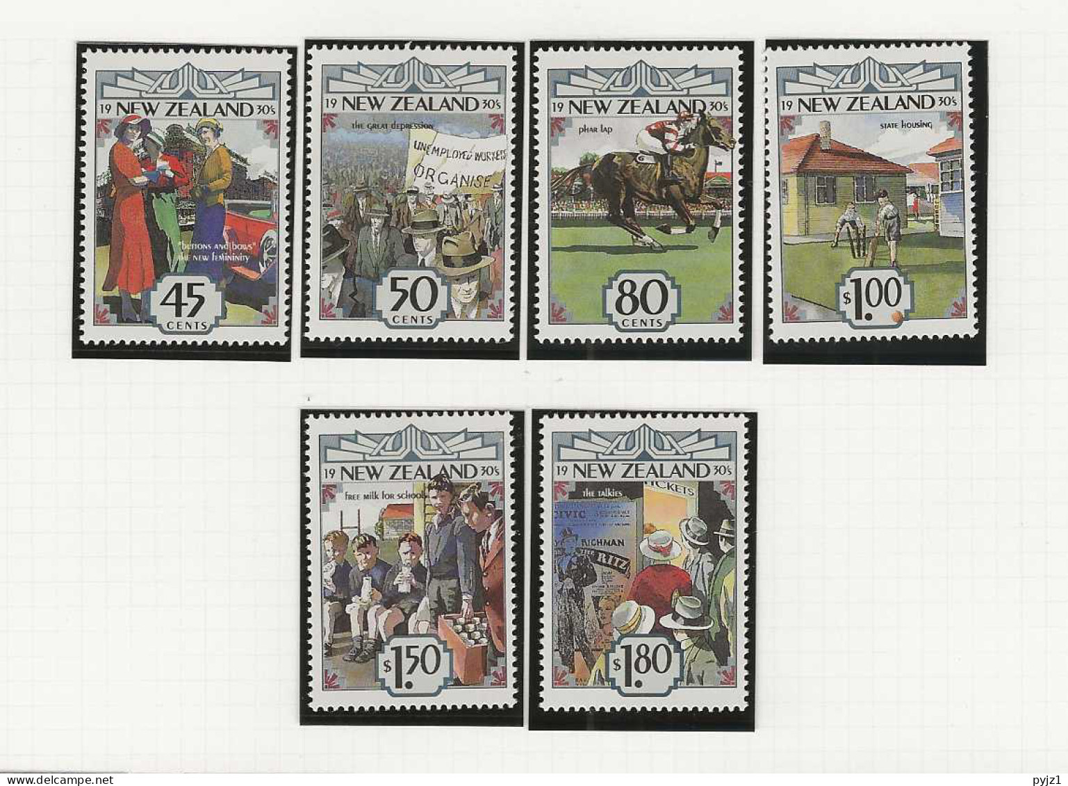 1993 MNH New Zealand Mi 1273-78 Postfris** - Ungebraucht