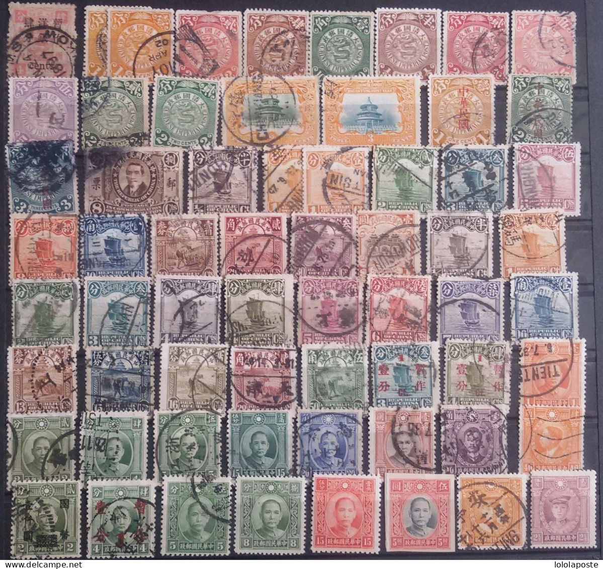 CHINE - Petite Collection De Timbres Oblitérés Et Neufs - 6 Photos - Sonstige & Ohne Zuordnung