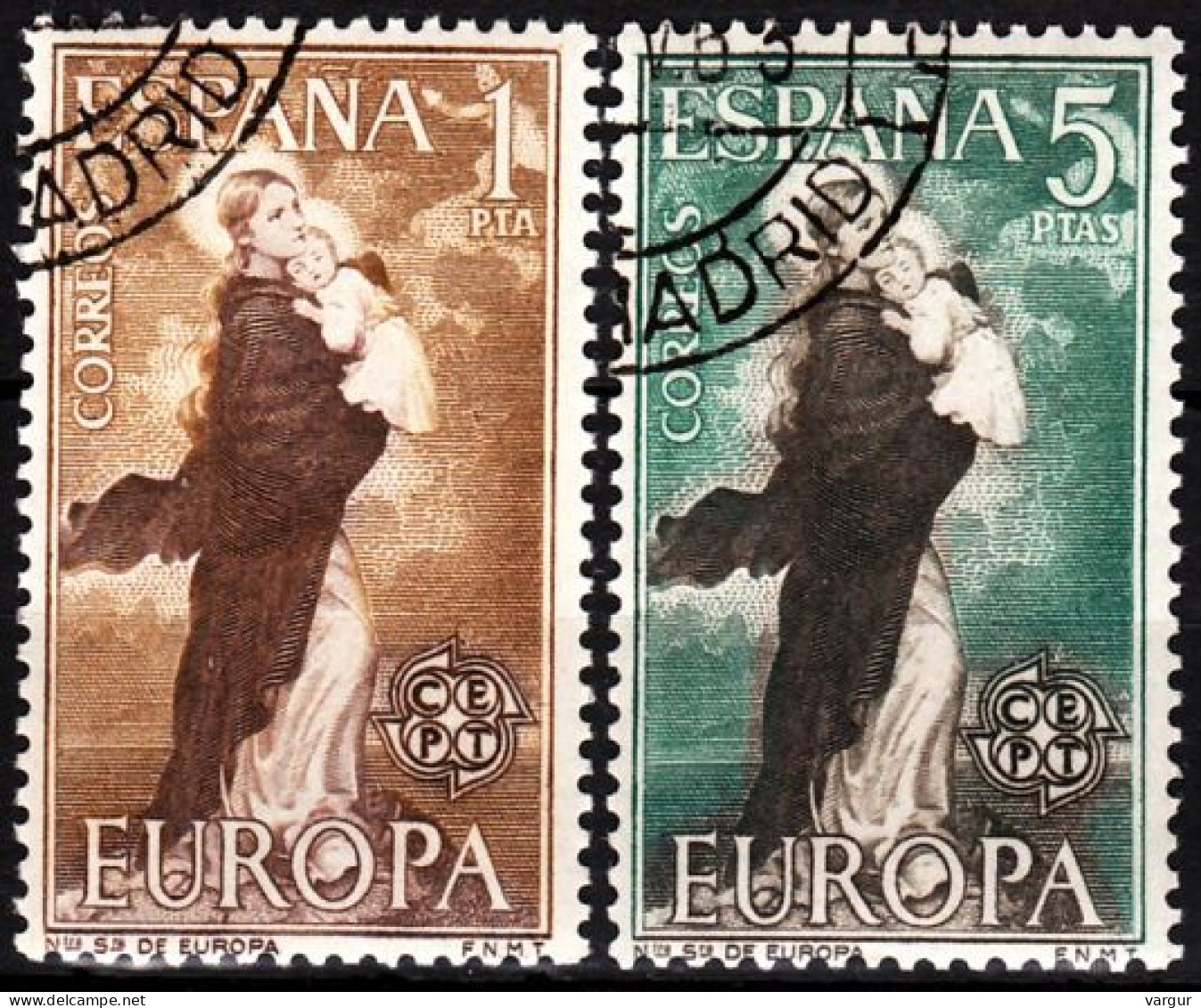 SPAIN 1963 EUROPA. Complete Set, Used / CTO - 1963