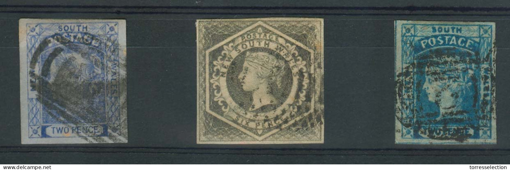 AUSTRALIA. 1851-6. NSW. 3 Nice Cond Items. Yv 05 250 Euros+. - Altri & Non Classificati