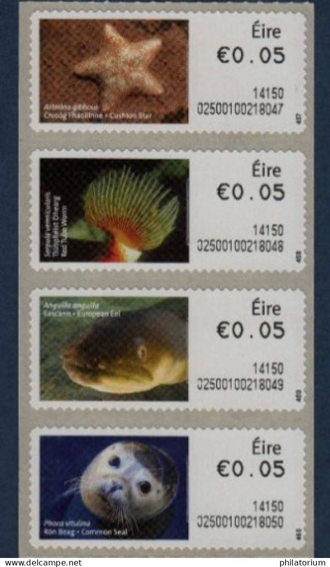 Eire, Irlande, **, Yv D 43 à D 46, Mi ATM 43 à 46, SG M 39a, Vie Marine, - Neufs