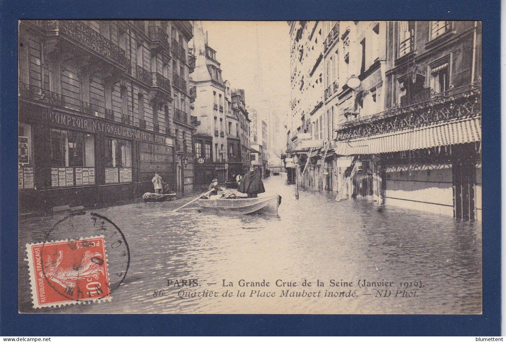 CPA 1 Euro [75] Paris > Inondations De 1910 Prix De Départ 1 Euro Circulée - Paris Flood, 1910