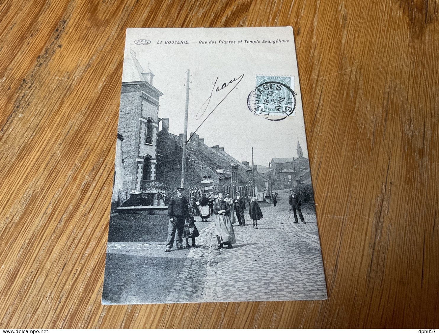 CP Ancienne De La Bouverie : Rue Des Plantes Et Temple évangélique (1911) - Frameries