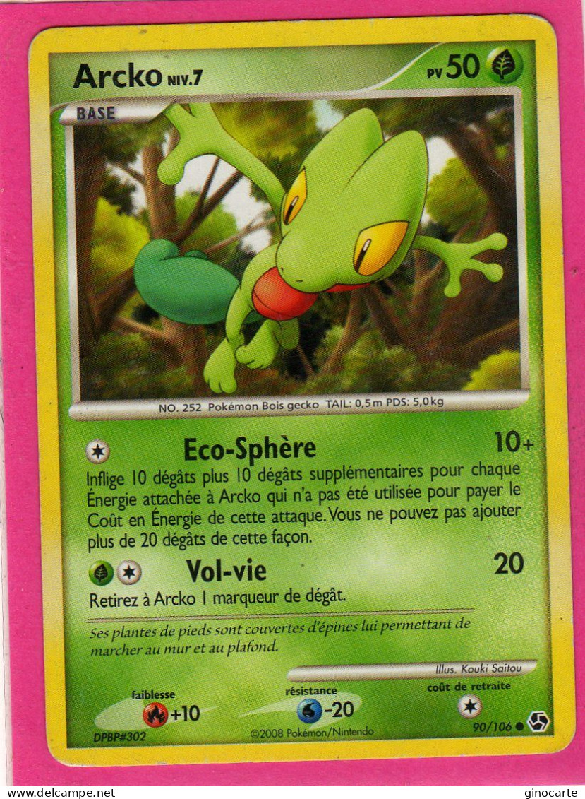 Carte Pokemon 2008 Diamant Et Perle Duel Au Sommet 90/106 Arcko 50pv Occasion - Diamant & Perle