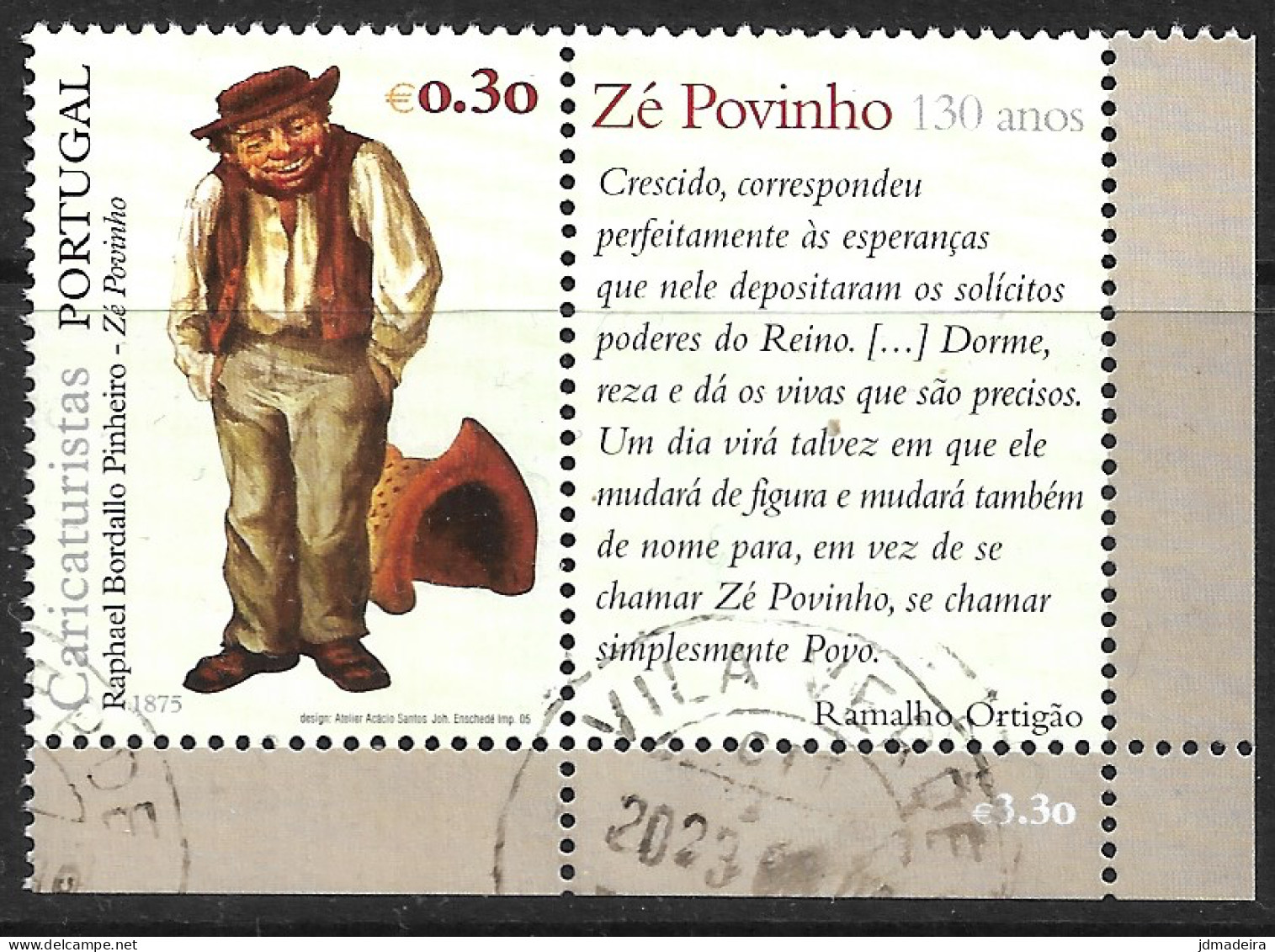 Portugal – 2005 Cartoons 0,30 Used Stamp With Label - Gebraucht