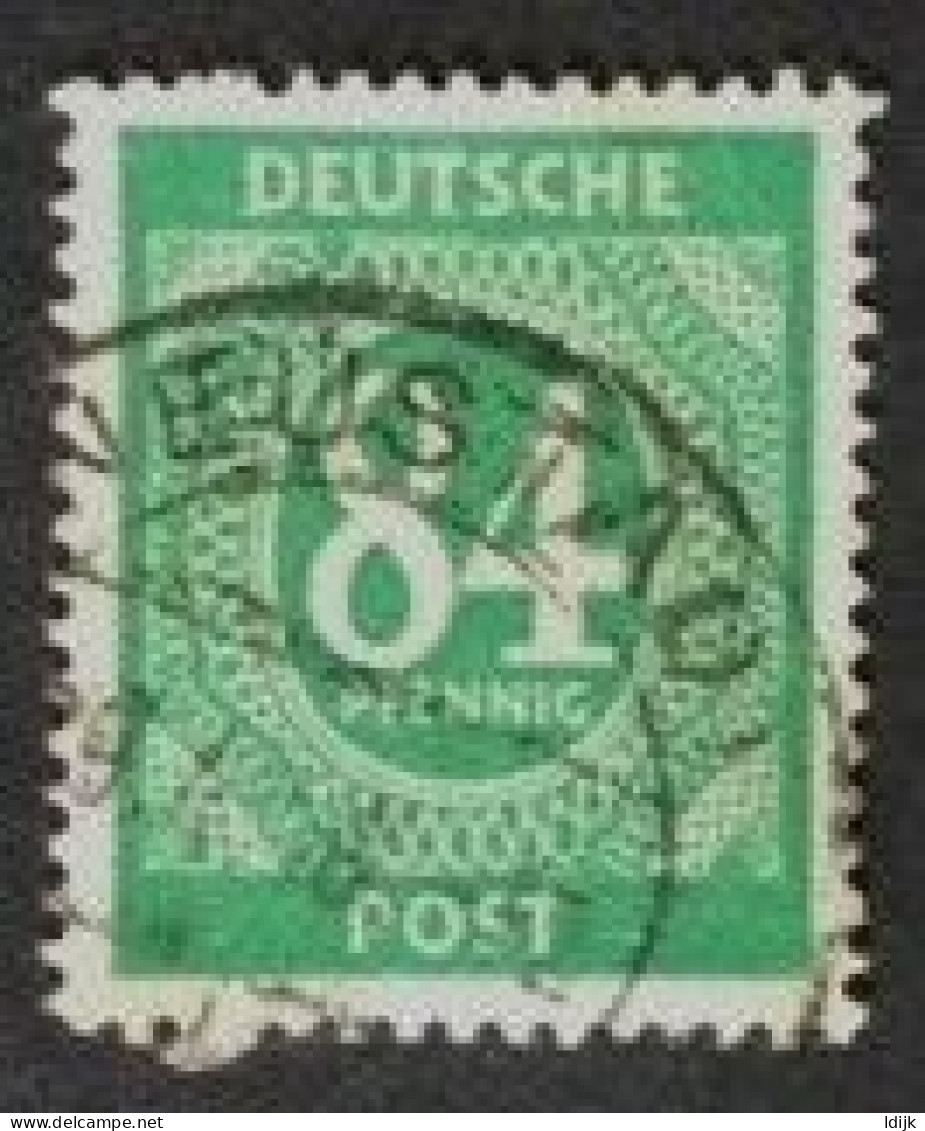 1946 I. Kontrollratsausgabe 84 Pf. Mi.936c Dunkelsmaragdgrün ( ARGE- Farbbestimmt ) - Usati