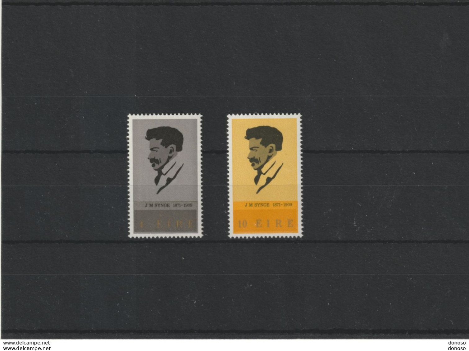 IRLANDE 1971 Synge, Dramaturge Yvert 269-270, Michel 267-268 NEUF** MNH - Unused Stamps