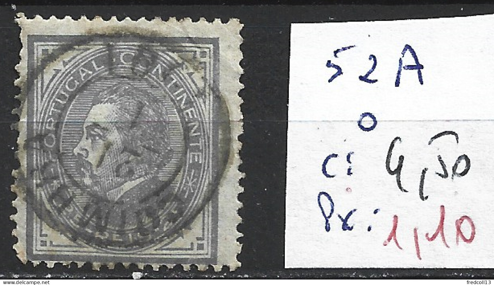 PORTUGAL 52A Oblitéré Côte 4.50 € - Used Stamps