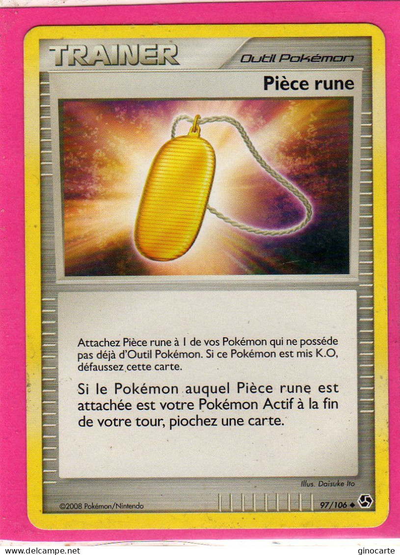 Carte Pokemon 2008 Diamant Et Perle Duel Au Sommet 97/106 Piece Rune Bon Etat - Diamant & Perle