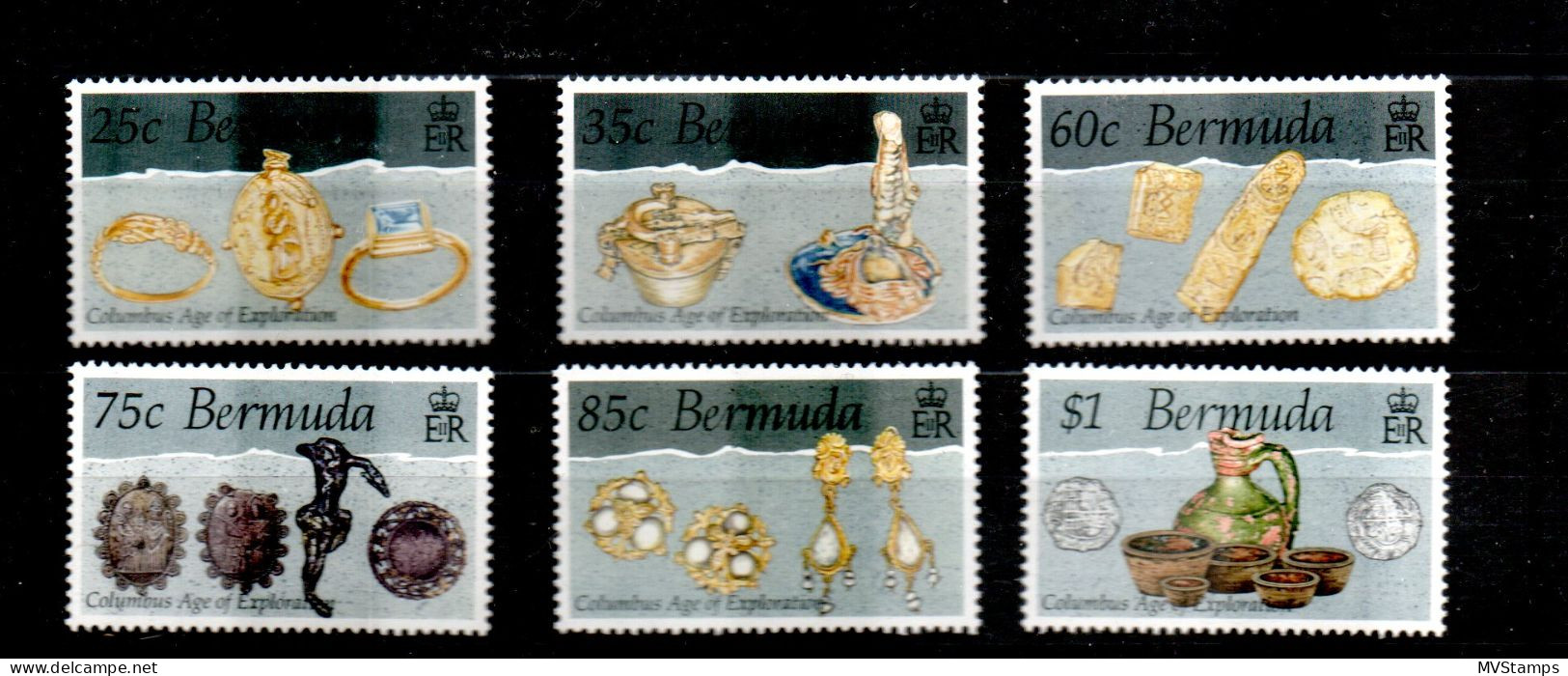 Bermuda 1992 Old Set Columbus Stamps (Michel 611/16) Nice MNH - Bermuda